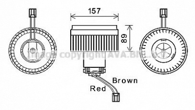 AVA QUALITY COOLING vo8177 -  Электродвигатель, вентиляция салона